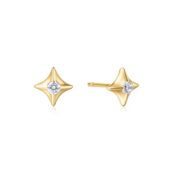 Gold-Plated Sterling CZ Star Stud Earrings Mark Jewellers La Crosse, WI