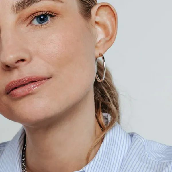 Sterling Hoop Earrings Image 2 Mark Jewellers La Crosse, WI