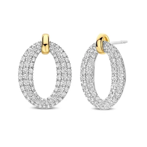 Gold-Plated Sterling CZ Door Knocker Earrings Mark Jewellers La Crosse, WI