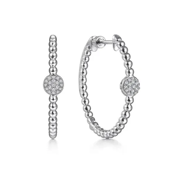 Sterling White Sapphire Hoop Earrings Mark Jewellers La Crosse, WI
