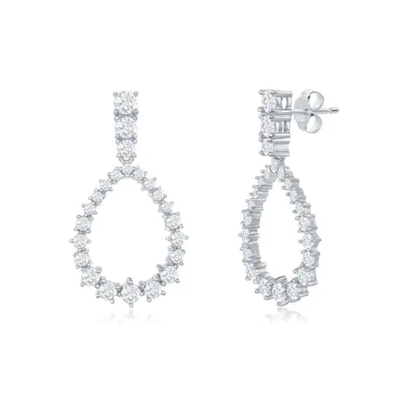 Sterling CZ Dangle Earrings Mark Jewellers La Crosse, WI