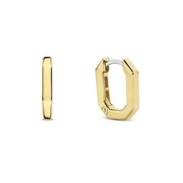 Gold-Plated Sterling Hexagon Hoop Earrings Mark Jewellers La Crosse, WI