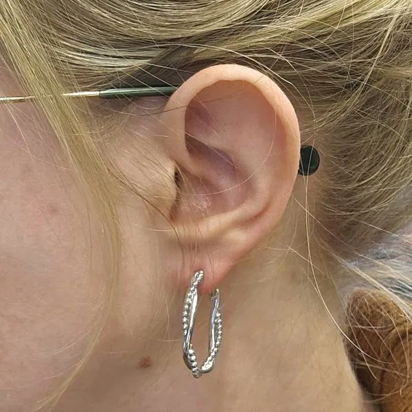 Sterling Hoop Earrings Image 3 Mark Jewellers La Crosse, WI