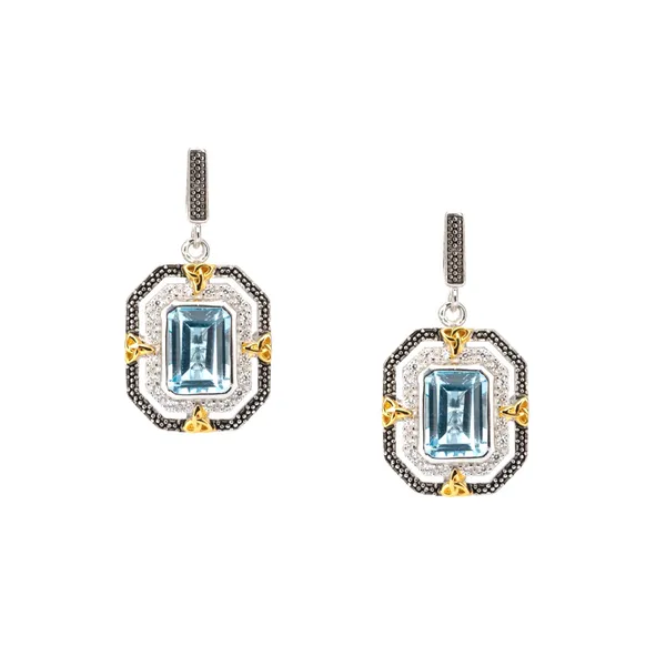 Sterling Blue Topaz Celestial Drop Earrings Mark Jewellers La Crosse, WI
