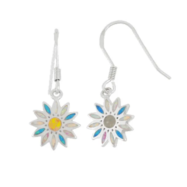 Sterling Opal Inlay Sun Drop Earrings Mark Jewellers La Crosse, WI