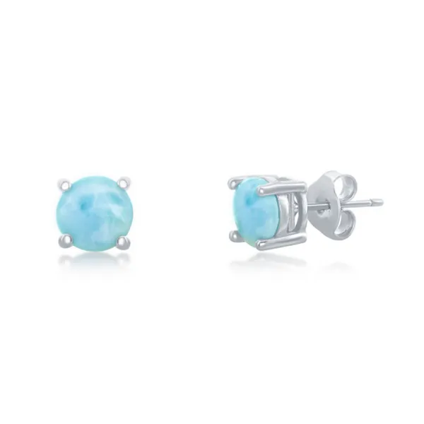 Sterling Larimar Stud Earrings Mark Jewellers La Crosse, WI