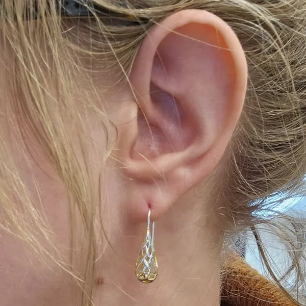 Gold-Plated Sterling Window to the Soul Earrings Image 3 Mark Jewellers La Crosse, WI