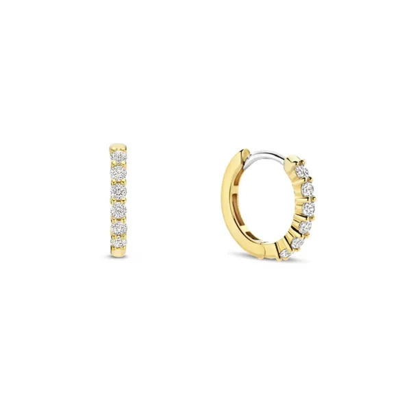 Gold-Plated Sterling CZ Hoop Earrings Mark Jewellers La Crosse, WI