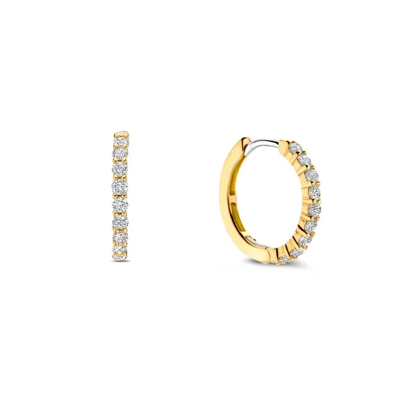 Gold-Plated Sterling CZ Hoop Earrings Mark Jewellers La Crosse, WI