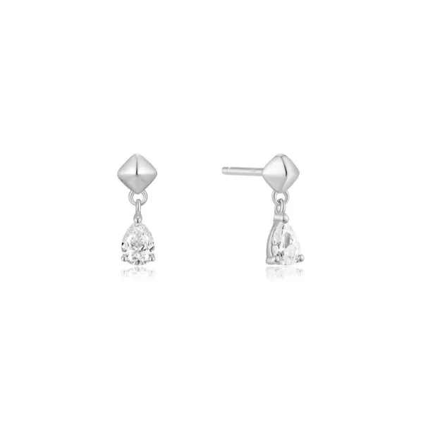 Sterling CZ Drop Stud Earrings Mark Jewellers La Crosse, WI