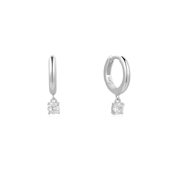 Sterling CZ Drop Hoop Earrings Mark Jewellers La Crosse, WI