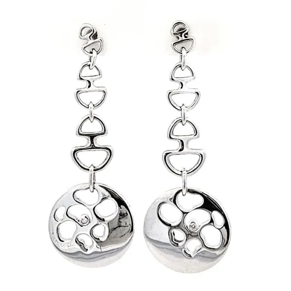 Sterling Link & Disc Drop Earrings Mark Jewellers La Crosse, WI