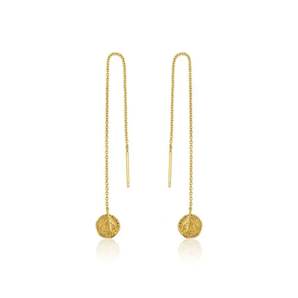 Gold-Plated Sterling Disc Threader Earrings Mark Jewellers La Crosse, WI