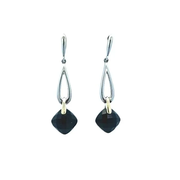 Gold-Plated Sterling Black Onyx Drop Earrings Mark Jewellers La Crosse, WI