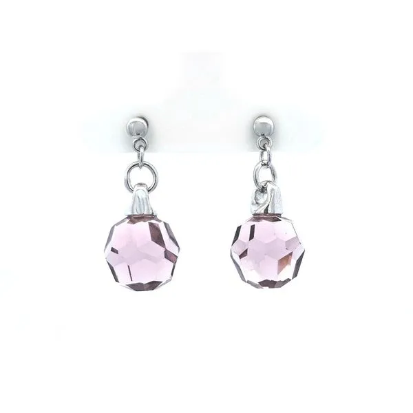 Sterling Purple Crystal Drop Earrings Mark Jewellers La Crosse, WI