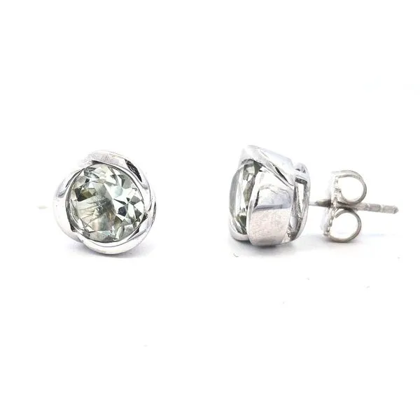 Sterling Silver Green Amethyst Stud Earrings Mark Jewellers La Crosse, WI