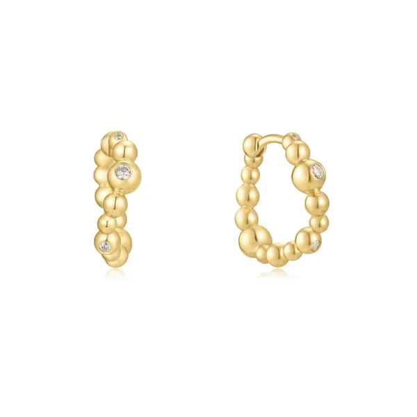 Gold-Plated Sterling CZ Hoop Earrings Mark Jewellers La Crosse, WI