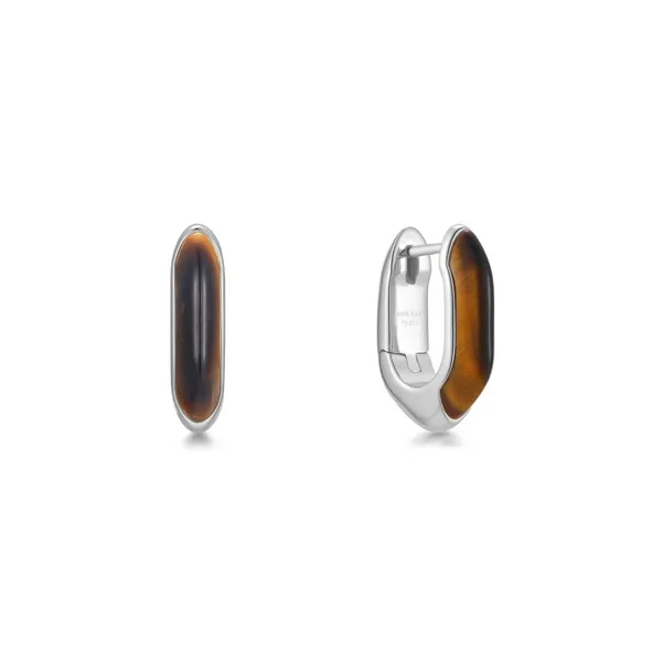 Sterling Tiger Eye Hoop Earrings Mark Jewellers La Crosse, WI
