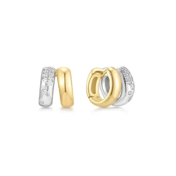 Gold-Plated Sterling Double Huggie Hoop Earrings Mark Jewellers La Crosse, WI