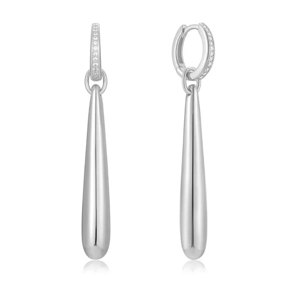Sterling CZ Hoop & Drop Earrings Mark Jewellers La Crosse, WI