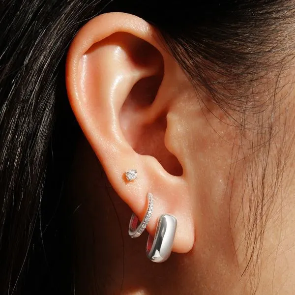 Sterling Hoop Earrings Image 2 Mark Jewellers La Crosse, WI