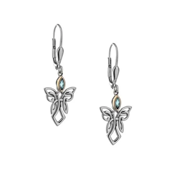 Sterling Blue Topaz Guardian Angel Earrings Mark Jewellers La Crosse, WI