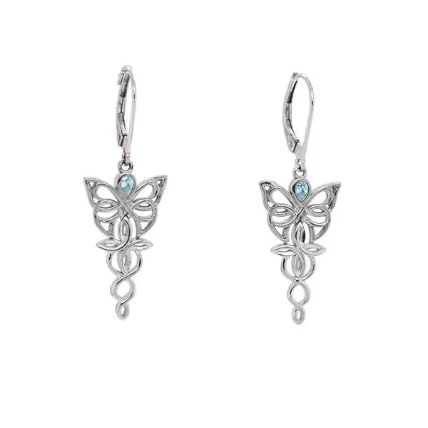 Sterling Blue Topaz Butterfly Earrings Mark Jewellers La Crosse, WI