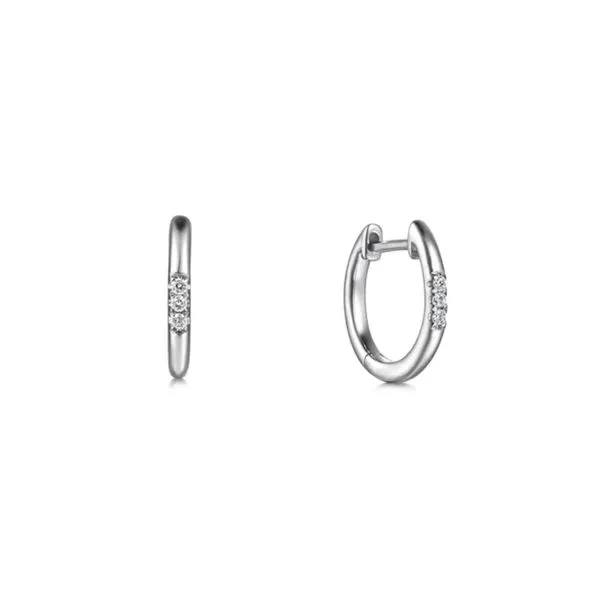 Sterling Diamond Hoop Earrings Mark Jewellers La Crosse, WI