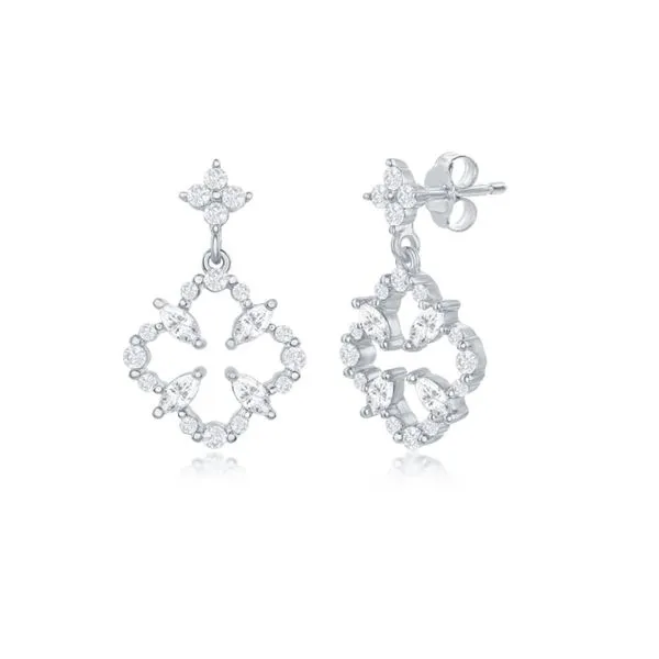 Sterling CZ Drop Earrings Mark Jewellers La Crosse, WI