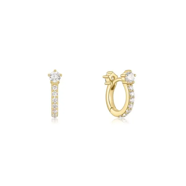 Gold-Plated Sterling CZ Hoop Earrings Mark Jewellers La Crosse, WI