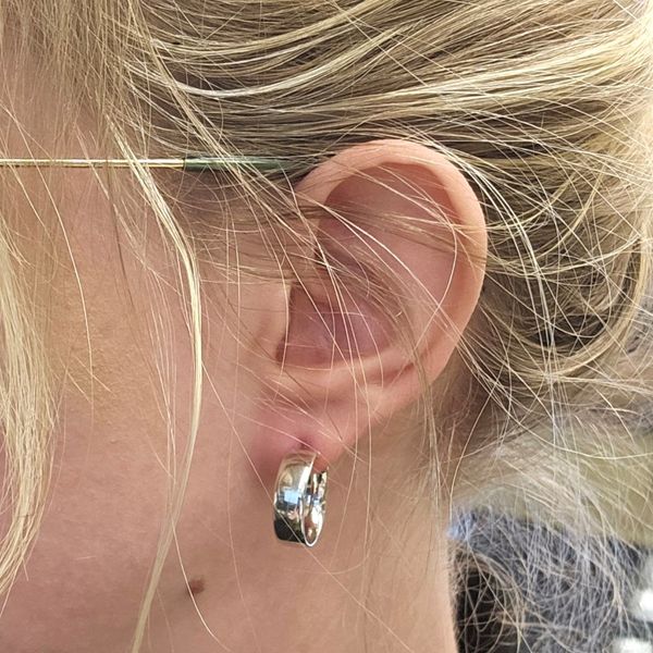 Sterling Hoop Earrings Image 3 Mark Jewellers La Crosse, WI