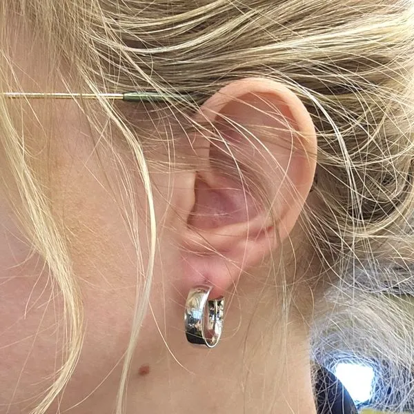 Sterling Hoop Earrings Image 2 Mark Jewellers La Crosse, WI