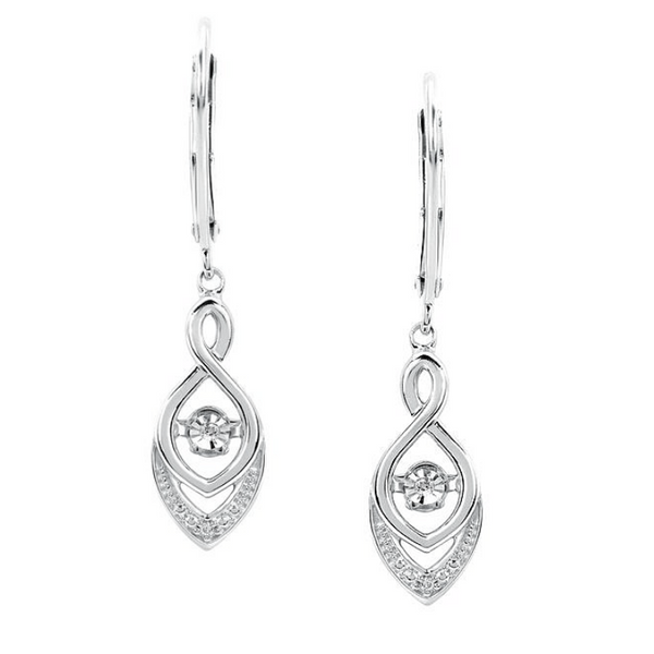 Sterling Shimmering Diamond Earrings Mark Jewellers La Crosse, WI