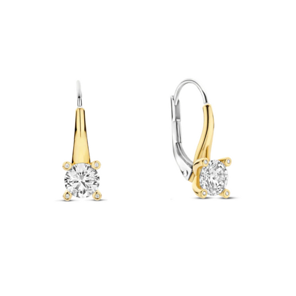 Gold-Plated Sterling CZ Leverback Earrings Mark Jewellers La Crosse, WI