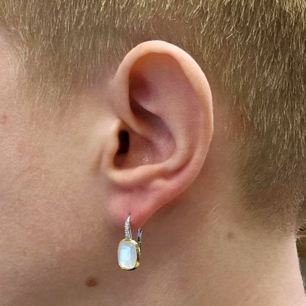 Gold-Plated Sterling Mother-of-Pearl Earrings Image 3 Mark Jewellers La Crosse, WI