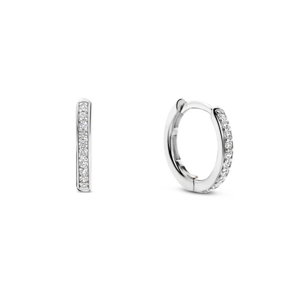Sterling CZ Hoop Earrings Mark Jewellers La Crosse, WI