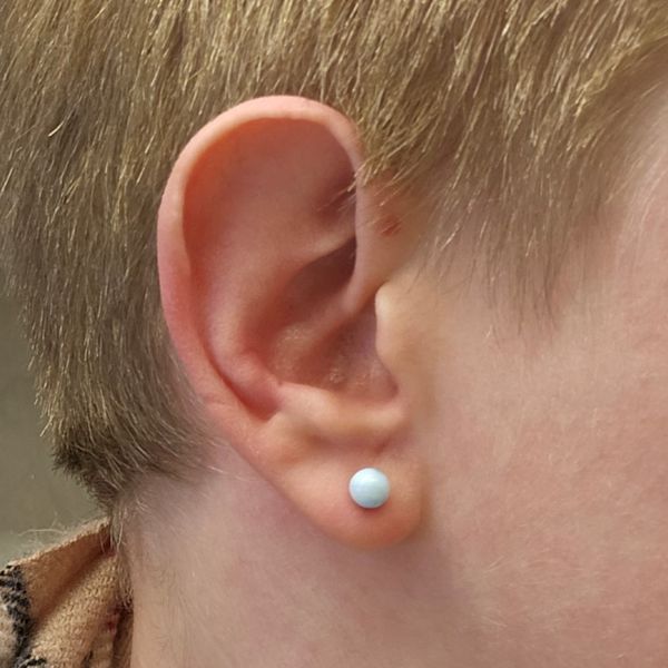 Sterling Larimar Stud Earrings Image 2 Mark Jewellers La Crosse, WI