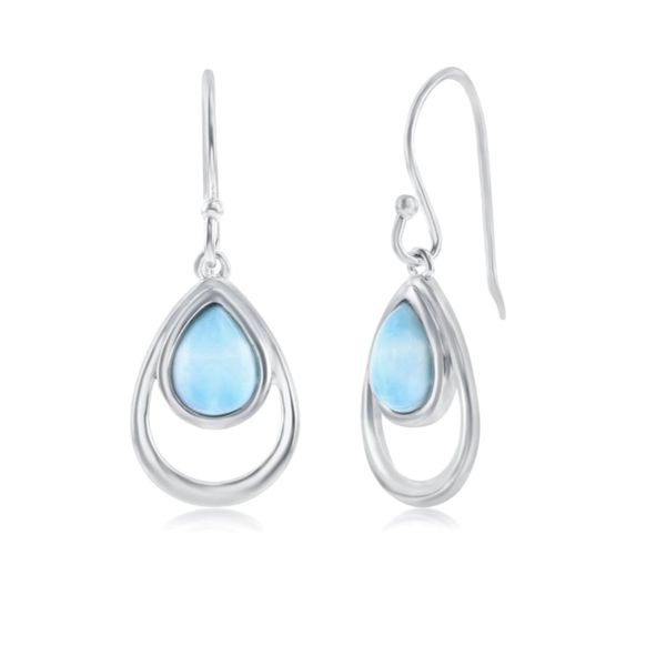 Sterling Larimar Drop Earrings Mark Jewellers La Crosse, WI