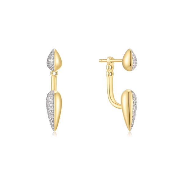 Gold-Plated Sterling CZ Puffed Ear Jackets Mark Jewellers La Crosse, WI