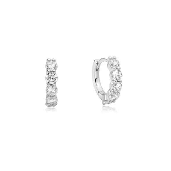Sterling CZ Hoop Earrings Mark Jewellers La Crosse, WI