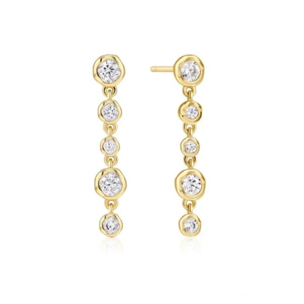 Gold-Plated Sterling CZ Drop Earrings Mark Jewellers La Crosse, WI