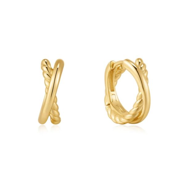 Gold-Plated Sterling Twisted Hoop Earrings Mark Jewellers La Crosse, WI
