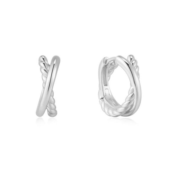 Sterling Twisted Hoop Earrings Mark Jewellers La Crosse, WI