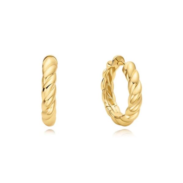 Gold-Plated Sterling Twisted Hoop Earrings Mark Jewellers La Crosse, WI