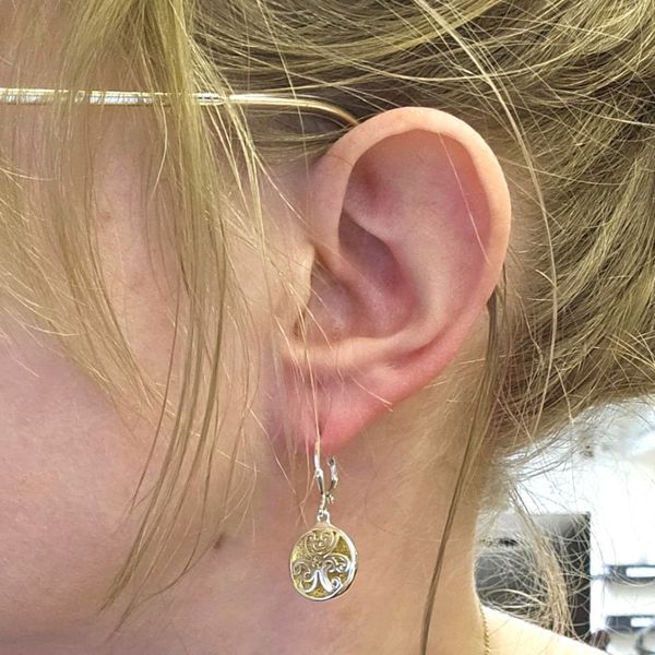 Gold-Plated Sterling Faerie Pool Leverback Earrings Image 3 Mark Jewellers La Crosse, WI