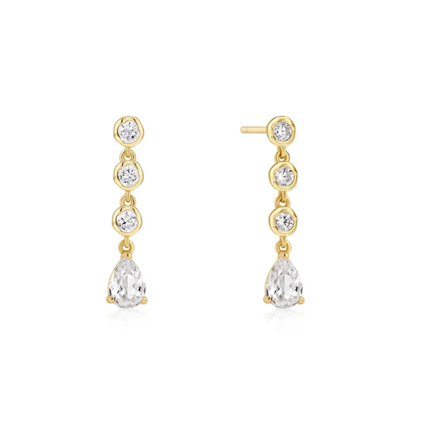 Gold-Plated Sterling CZ Drop Earrings Mark Jewellers La Crosse, WI