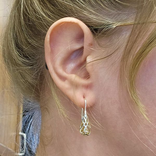 Gold-Plated Sterling Window to the Soul Earrings Image 3 Mark Jewellers La Crosse, WI