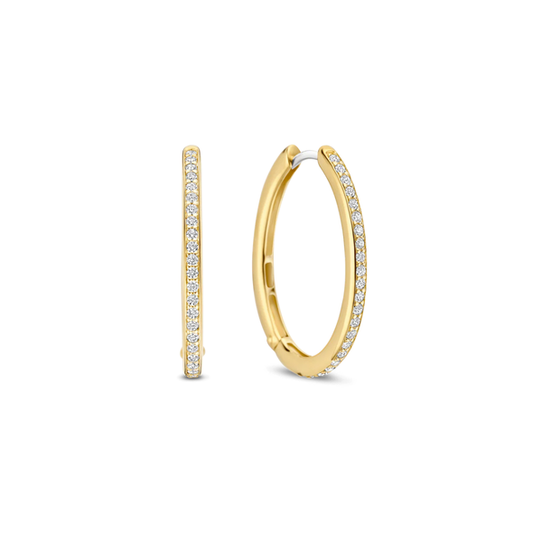 Gold-Plated Sterling CZ Hoop Earrings Mark Jewellers La Crosse, WI
