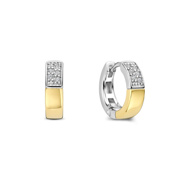 Gold-Plated Sterling CZ Hoop Earrings Mark Jewellers La Crosse, WI