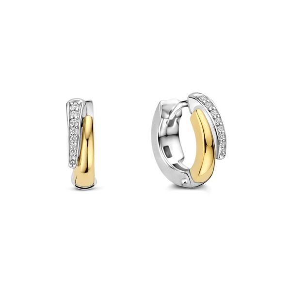 Gold-Plated Sterling CZ Hoop Earrings Mark Jewellers La Crosse, WI